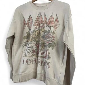 Def Leppard Graphic off white Sweatshirt